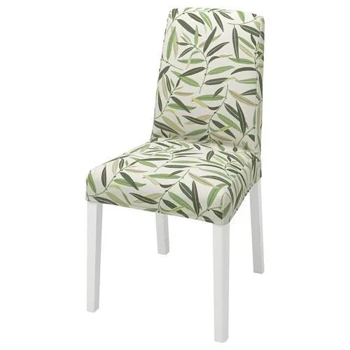 IKEA Henriksdal Dining Chair with Leaf Pattern Cover