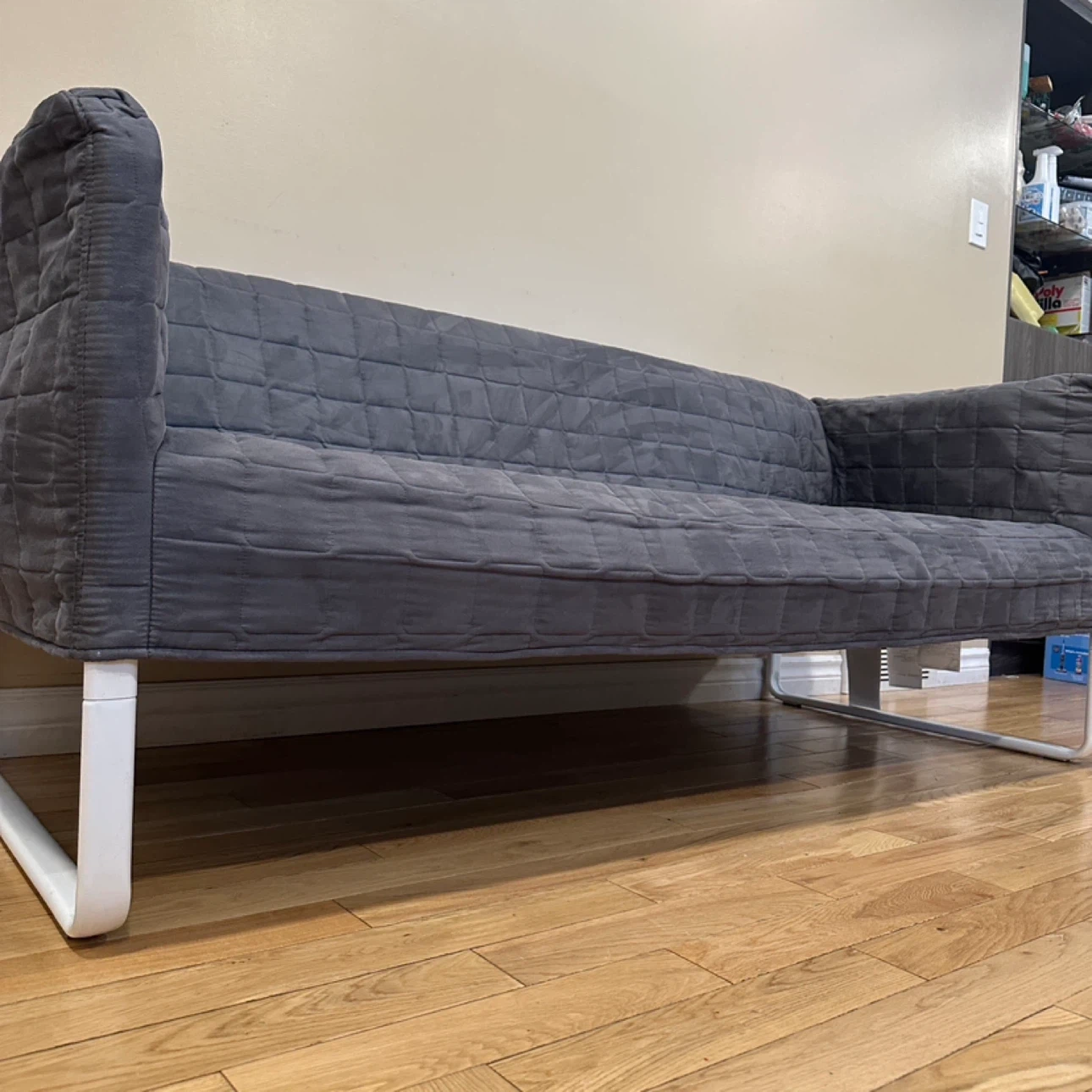 3 person IKEA Quilted Grey Sofa