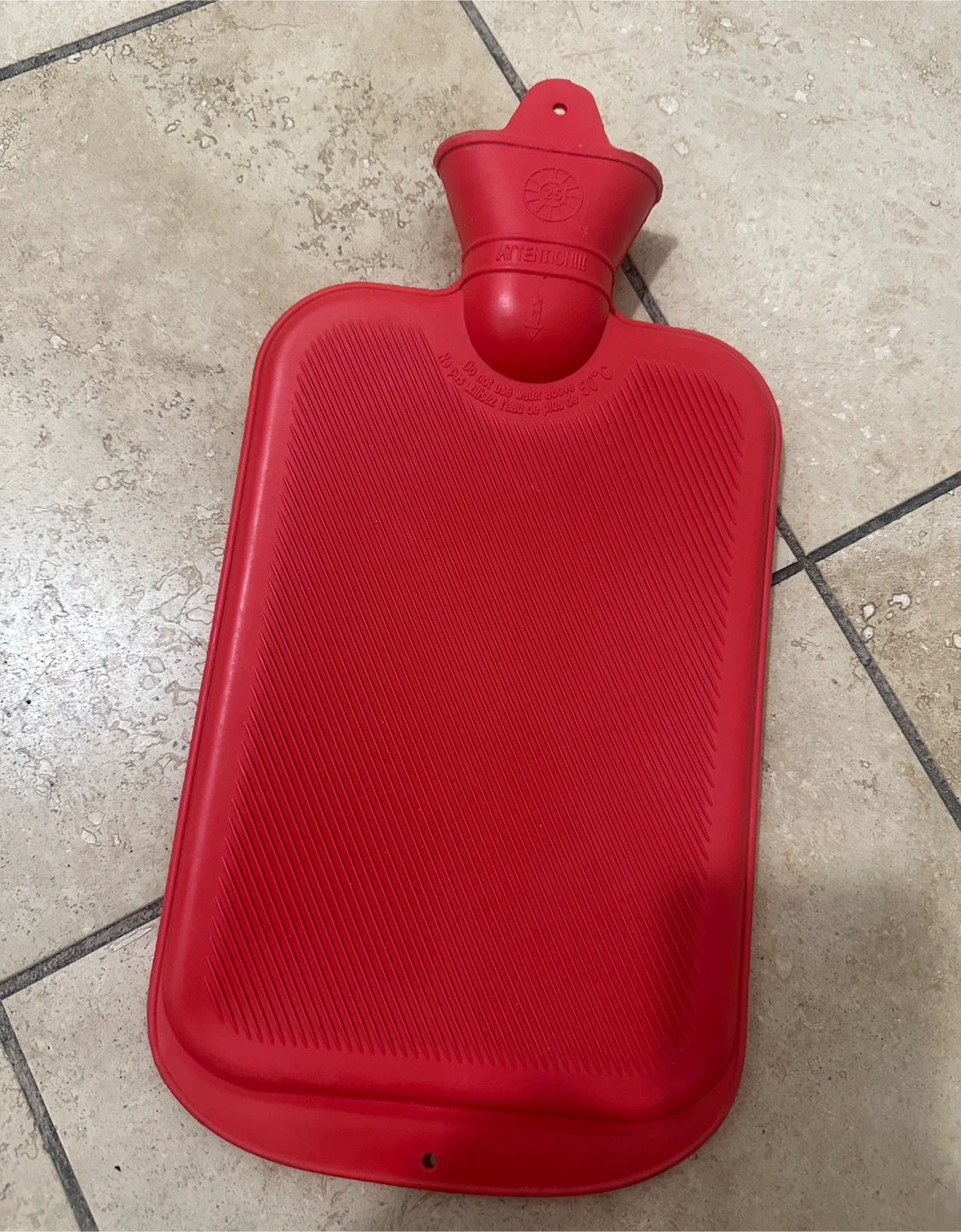 Red Rubber Hot Water Bottle
