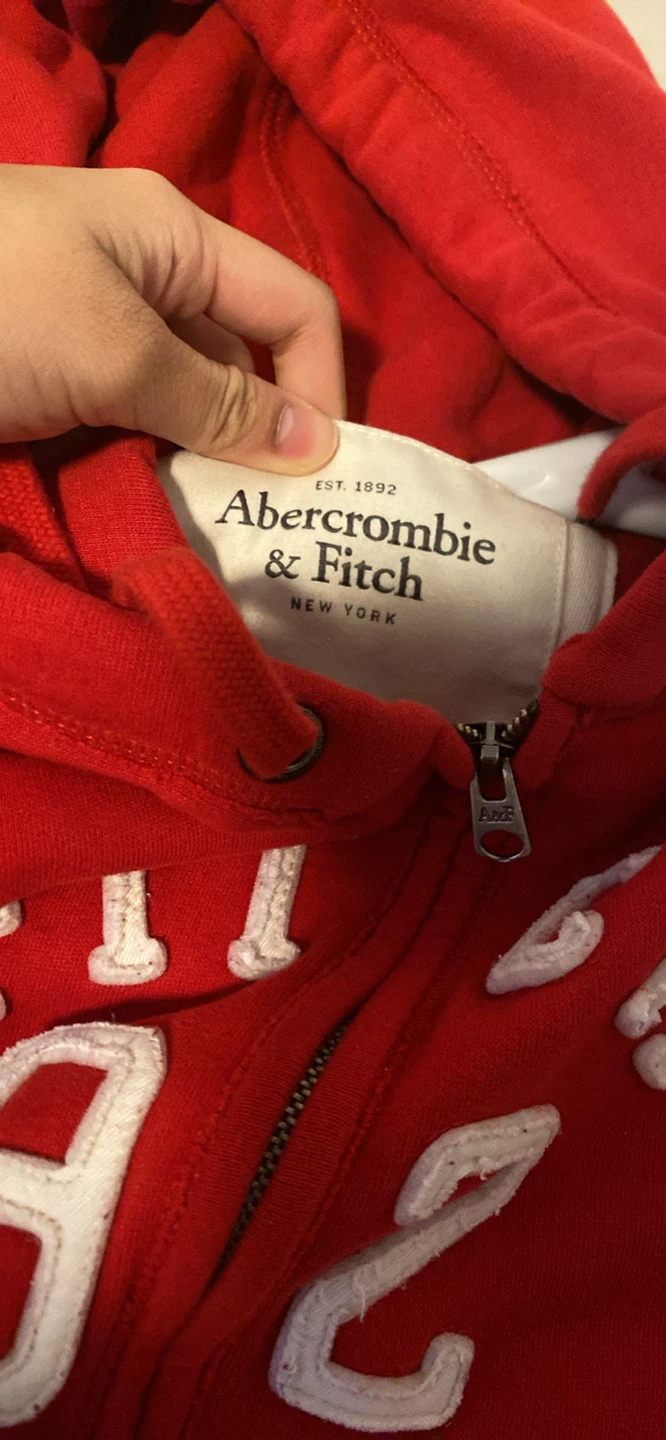 Abercrombie & Fitch Red Zip-Up Hoodie - photo 3