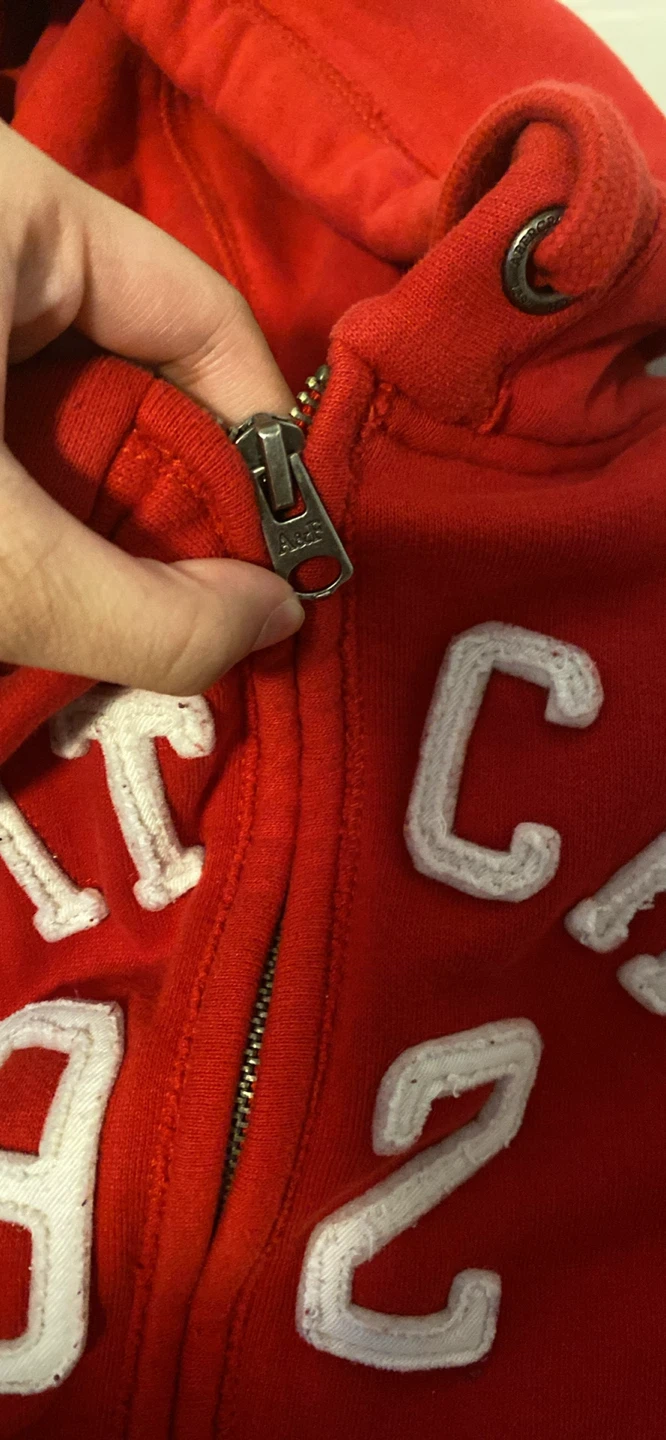 Abercrombie & Fitch Red Zip-Up Hoodie - photo 4