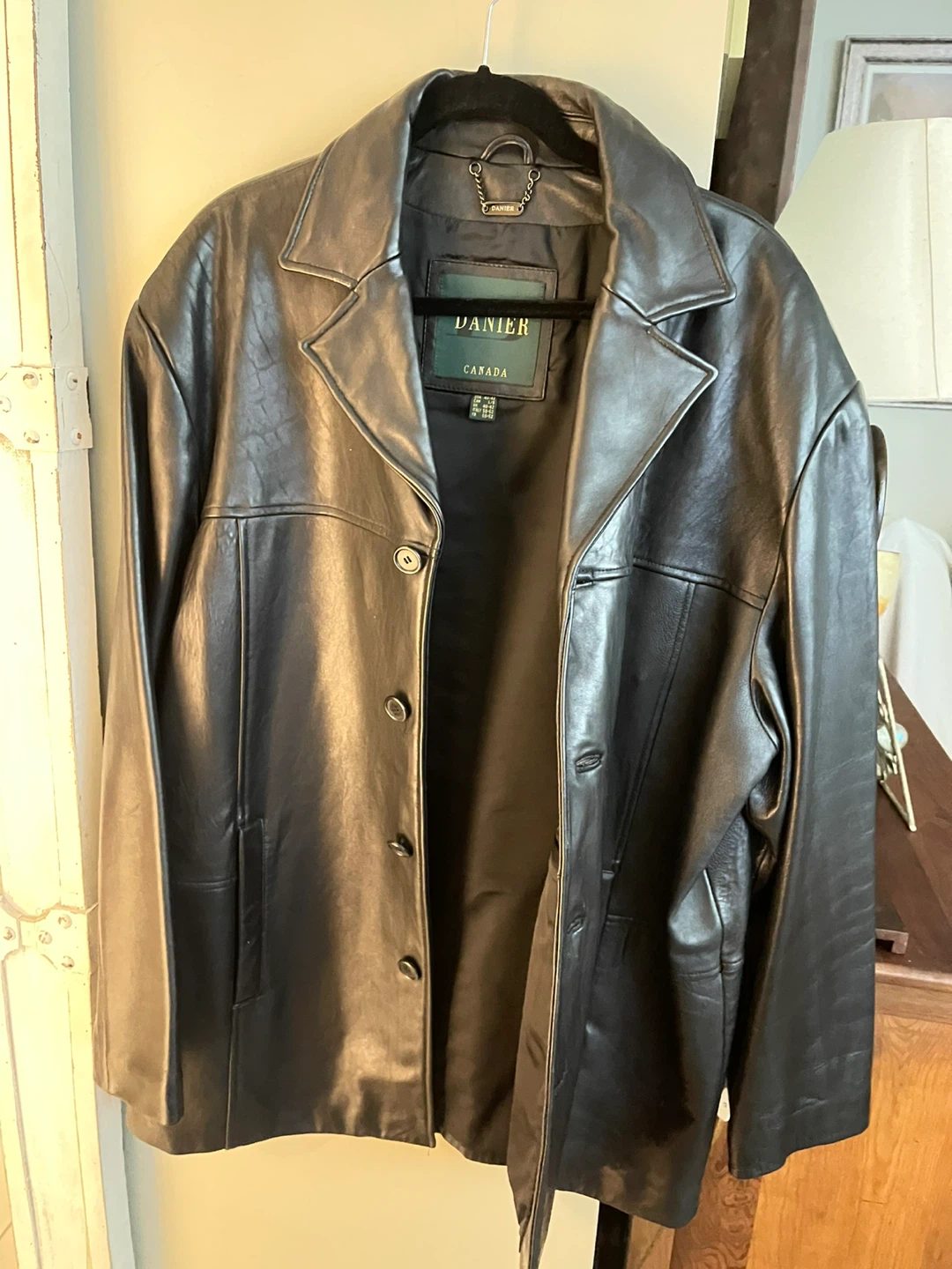 Danier Genuine Leather Jacket Black Size Large - photo 3
