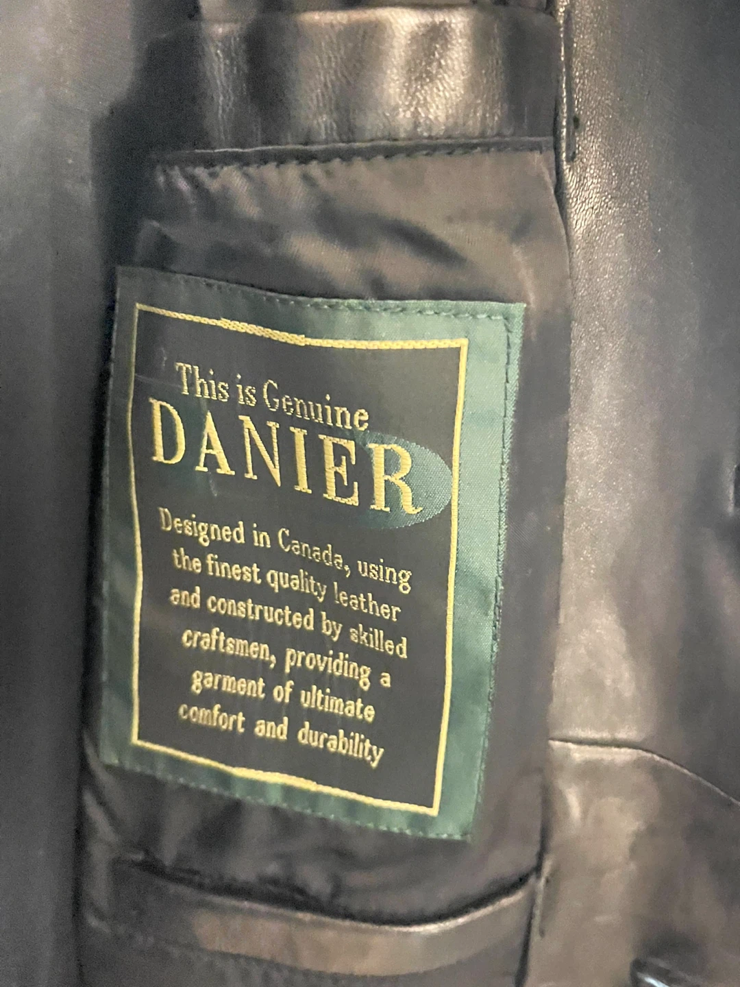 Danier Genuine Leather Jacket Black Size Large - photo 4