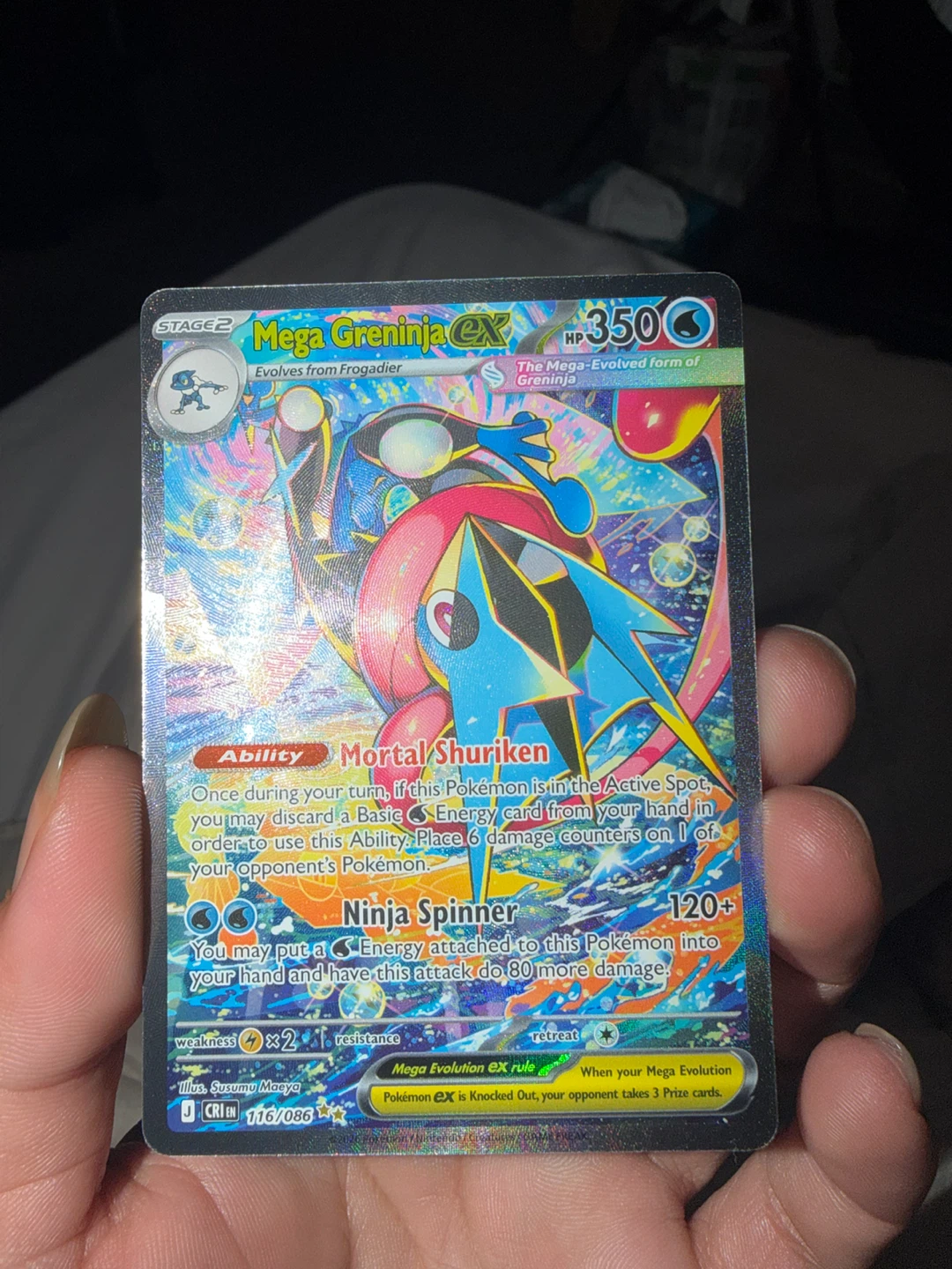 Mega Greninja EX Pokemon Card 116/086
