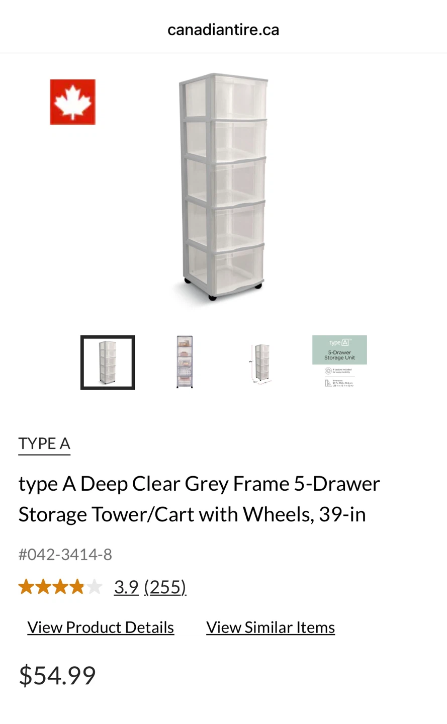 type A 5-Drawer Storage Tower - photo 2