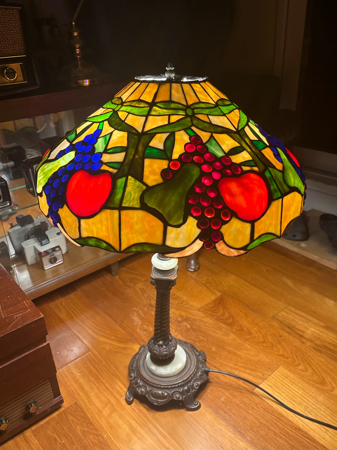 Stained Glass Fruit Pattern Table Lamp
