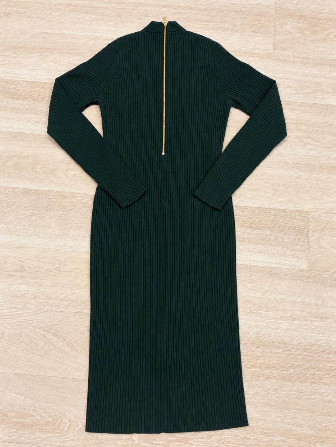 Dark Green Ribbed Knit Dress- Rachel Roy - photo 3