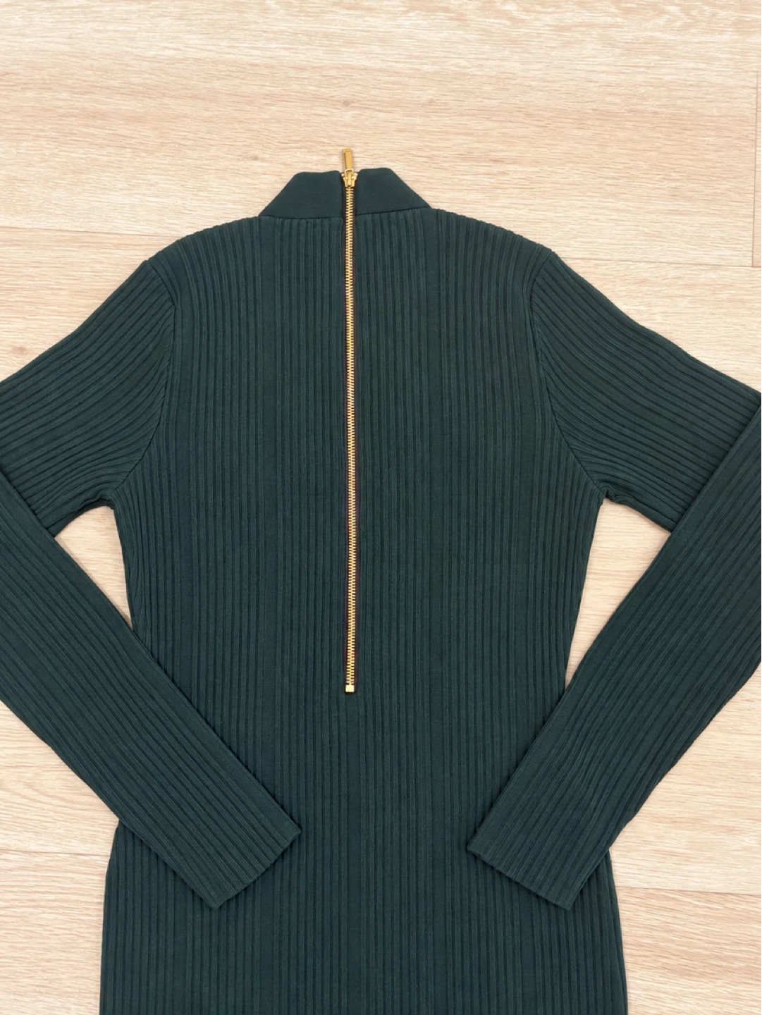 Dark Green Ribbed Knit Dress- Rachel Roy - photo 4