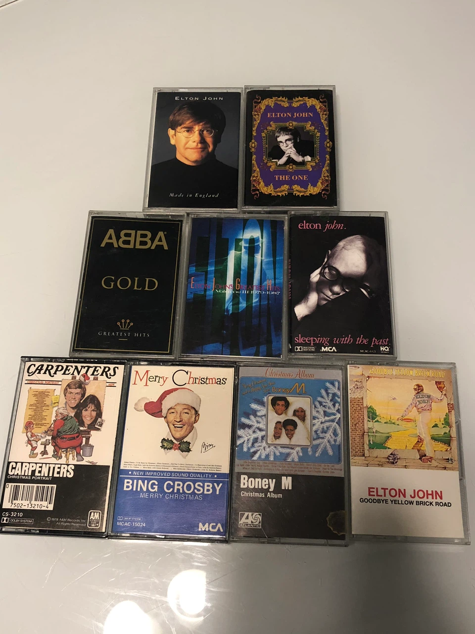 Collection of 9 Vintage Music Cassette Tapes