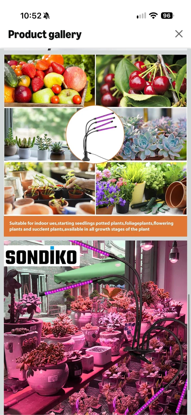 Sondiko 4-Head LED Plant Grow Light - photo 3