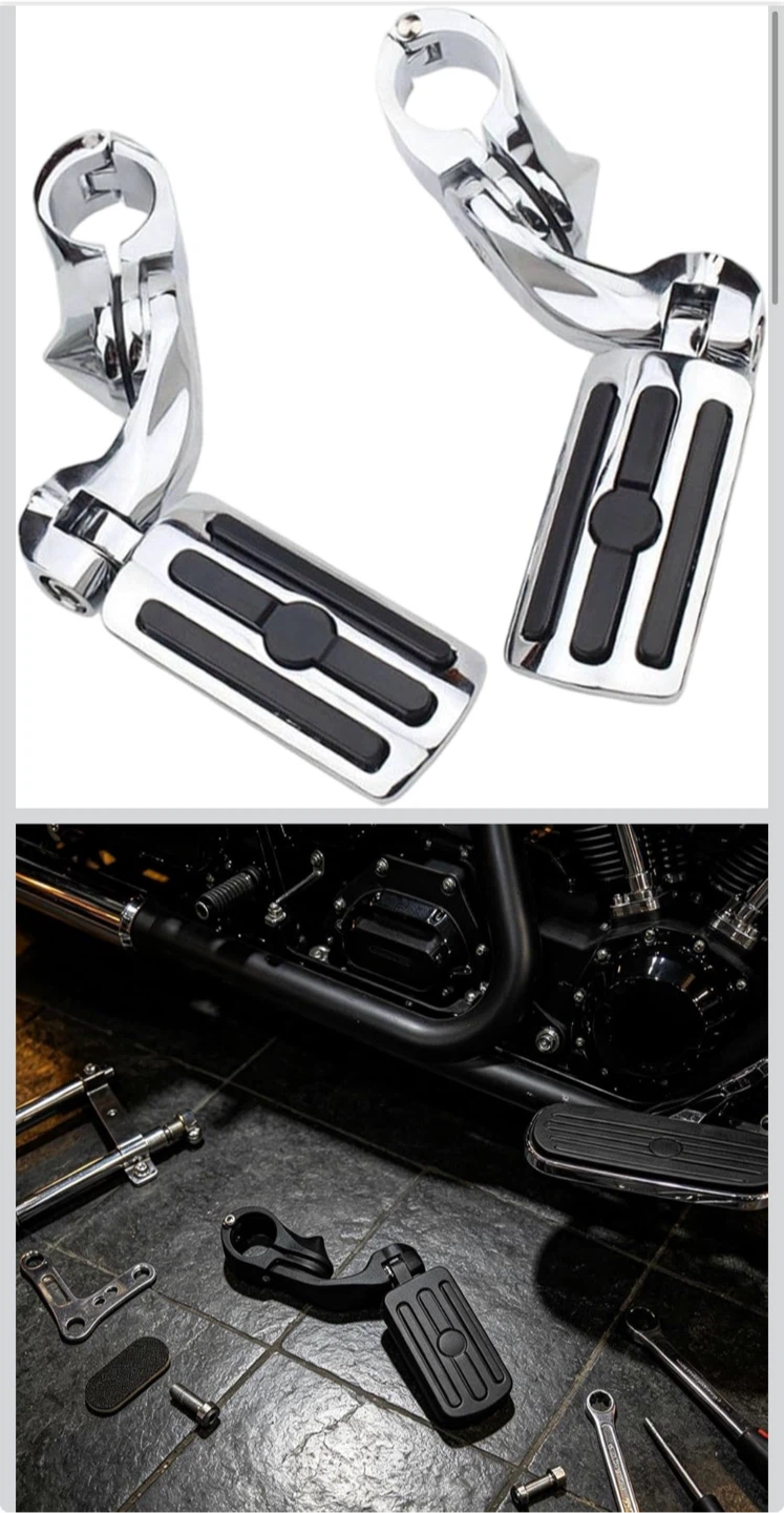 Motorcycle Highway Pegs Long Angled Mount