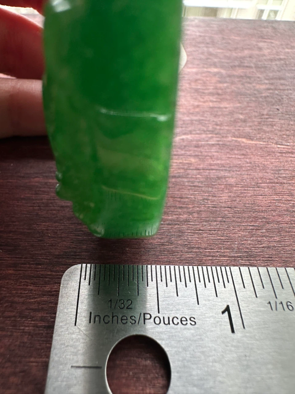 Antique Green Carved Jade Pendant - photo 4