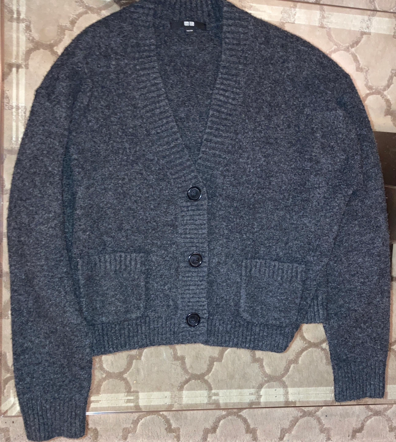 XS Uniqlo Souffle Grey Cardigan