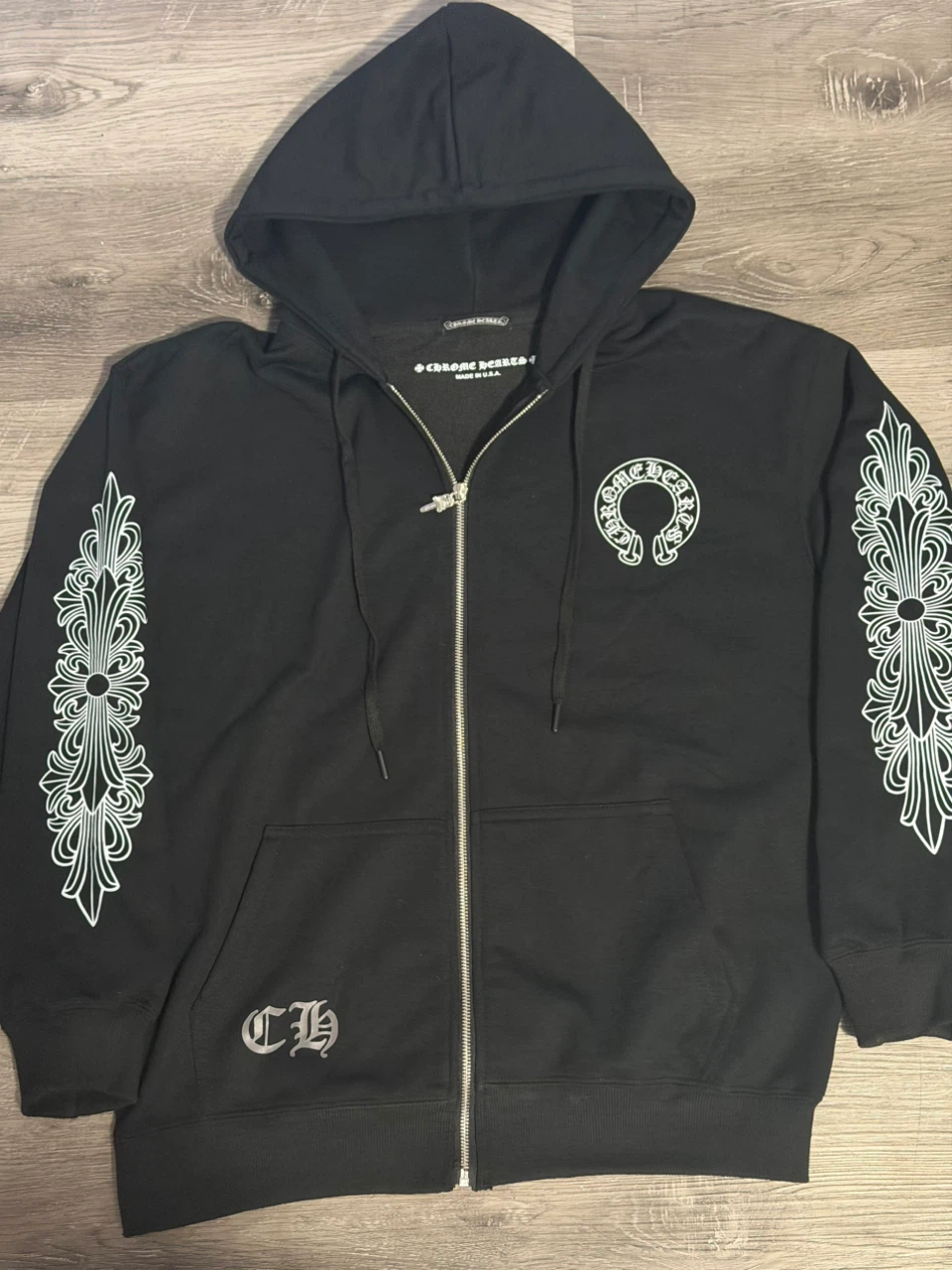 Chrome Hearts Black Full Zip Hoodie