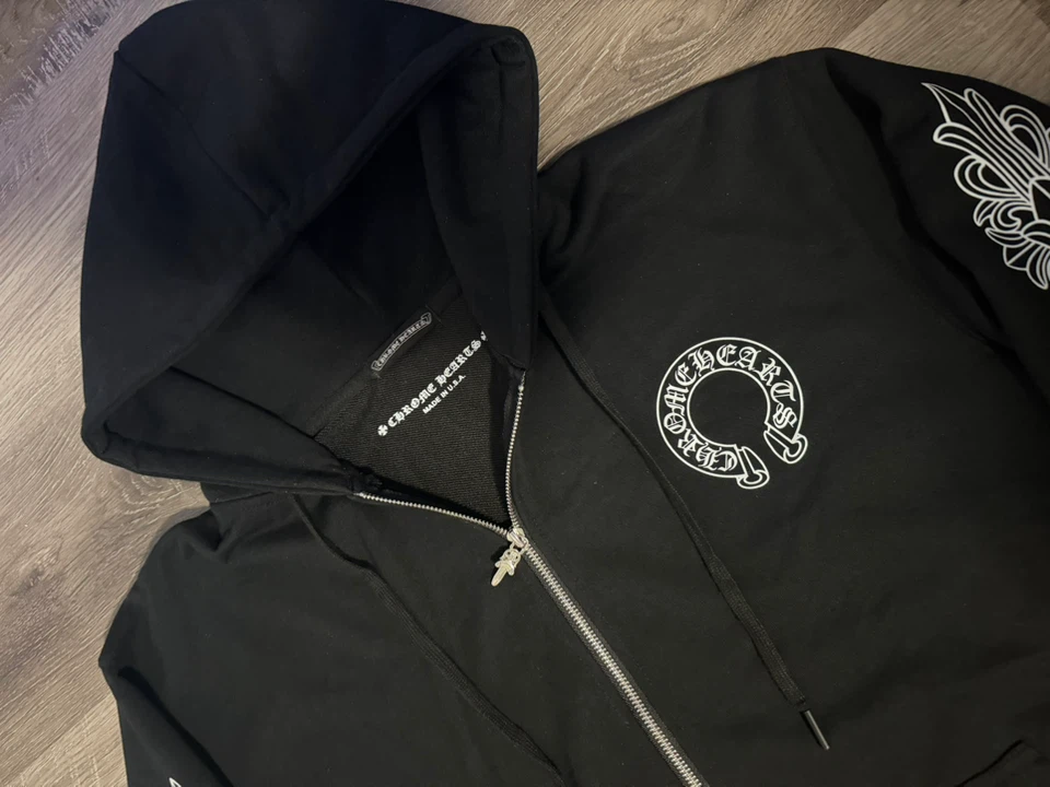 Chrome Hearts Black Full Zip Hoodie - photo 2