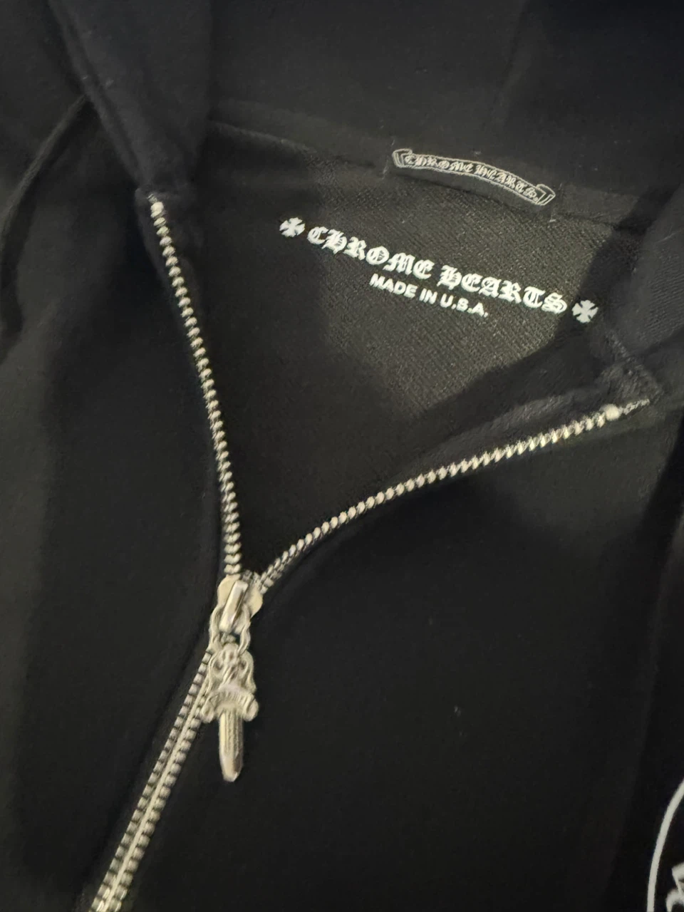 Chrome Hearts Black Full Zip Hoodie - photo 3