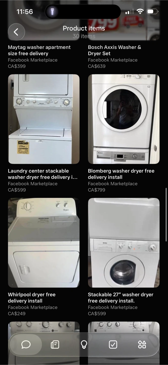 Used appliances free delivery install