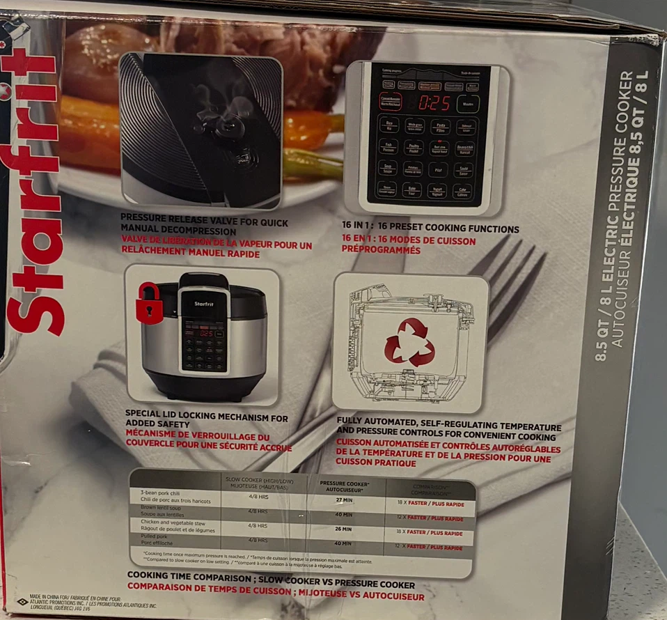 Starfrit 8L Electric Pressure Cooker - photo 2