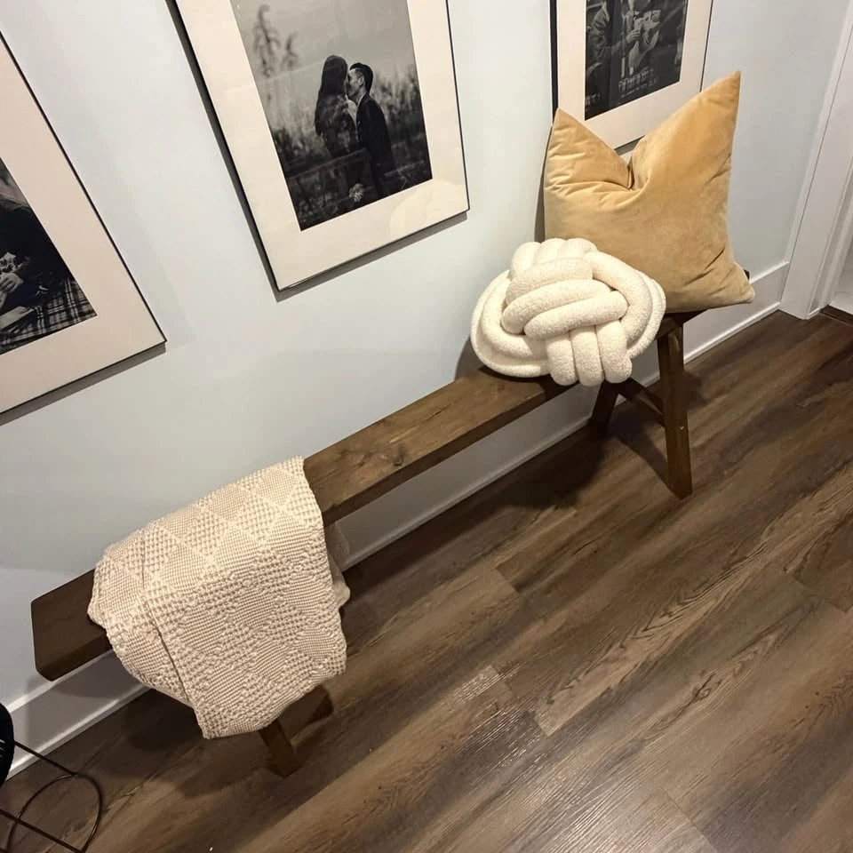 Rustic Wood Entryway Bench
