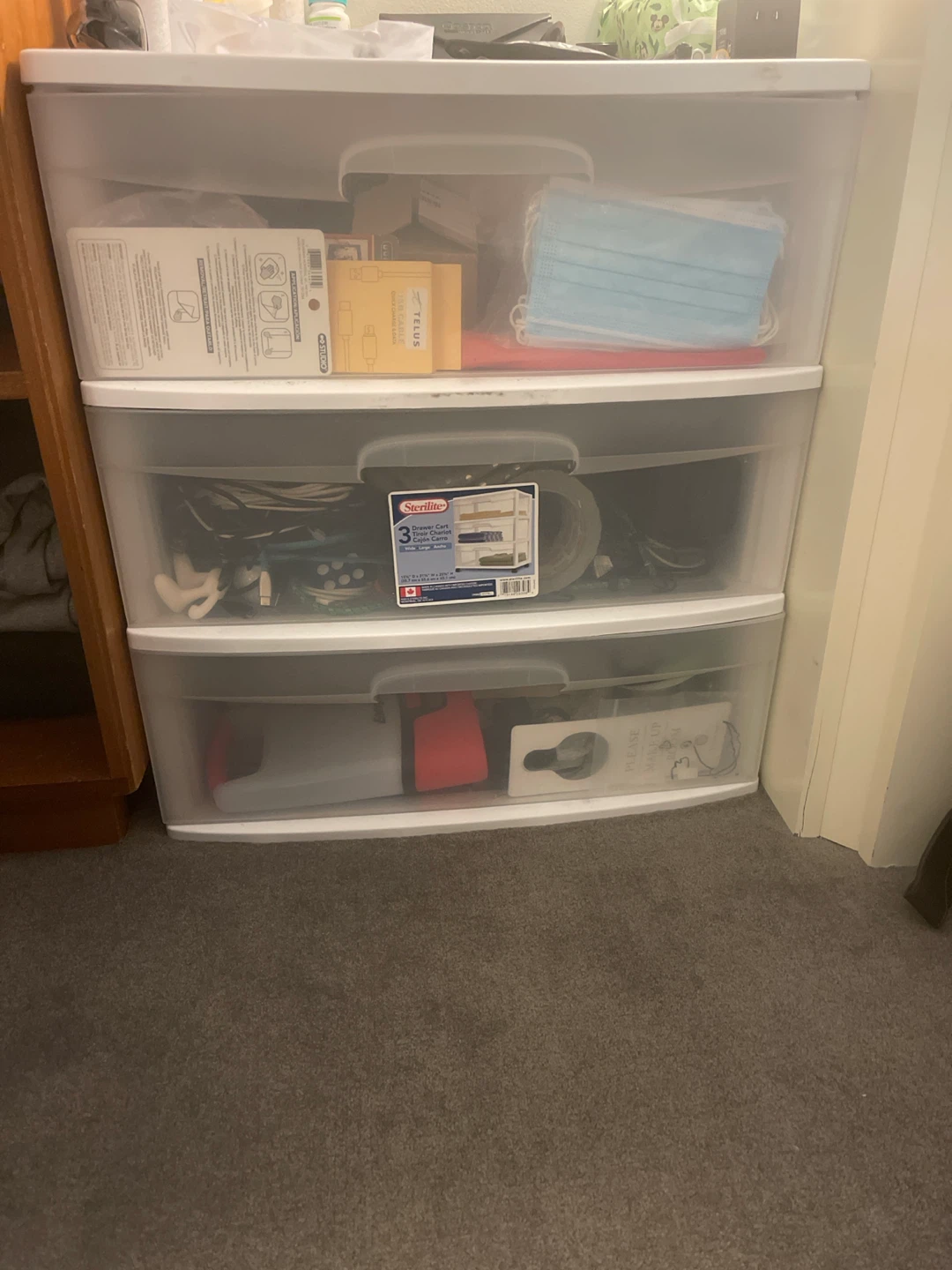 3 Drawer Wide Cart