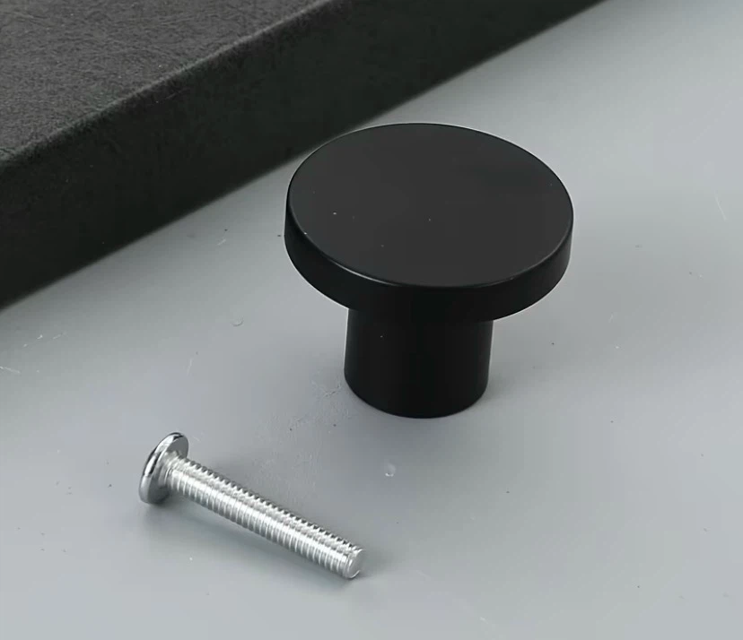 Set of 6 Matte Black Cabinet Knobs - photo 3