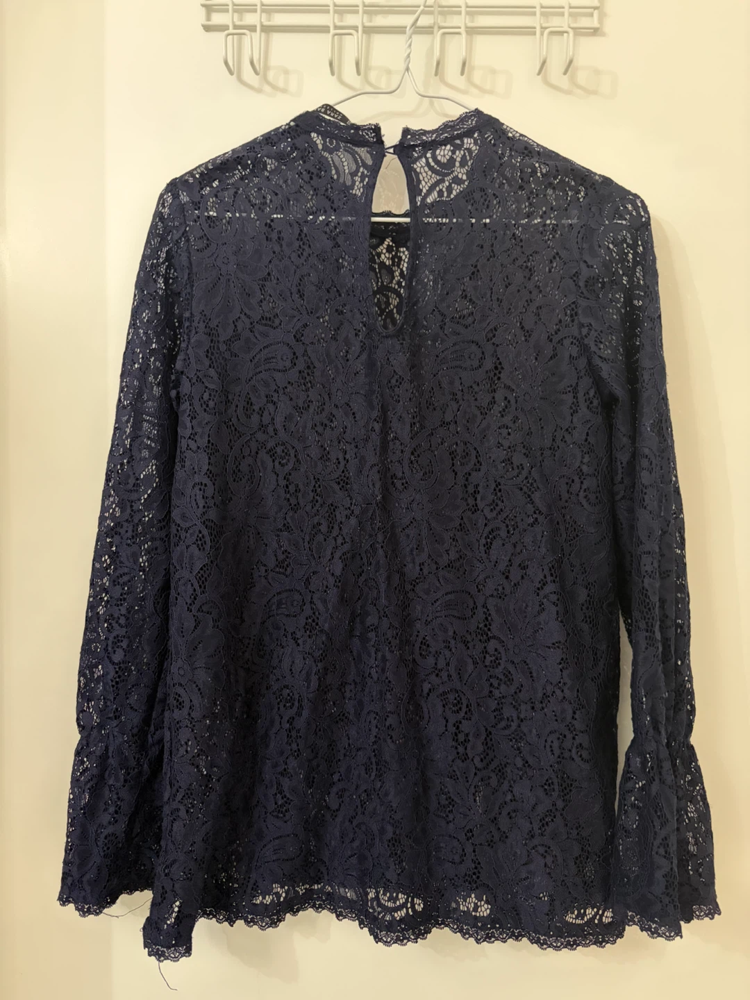 Zara Navy Blue Lace Top - photo 2