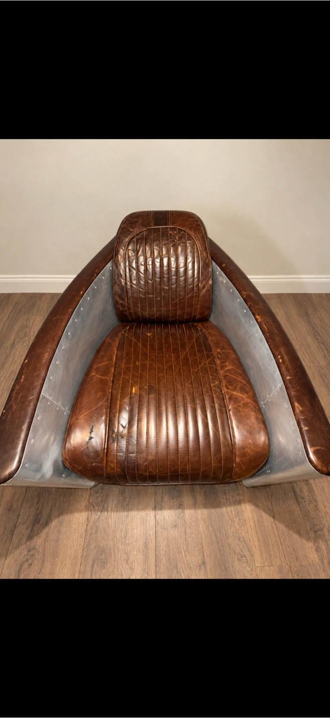 Aviator style furniture set: chair and storage trunks - photo 3