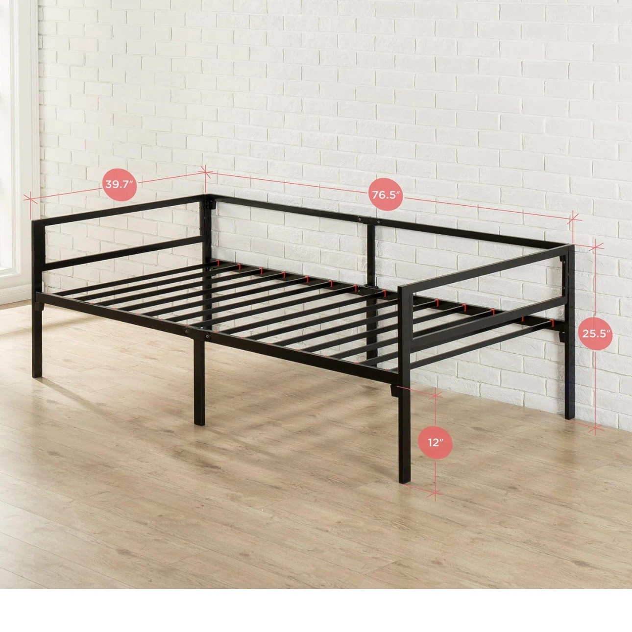 Zinus twin bed frame and viscologic 6 inch twin mattress - photo 2