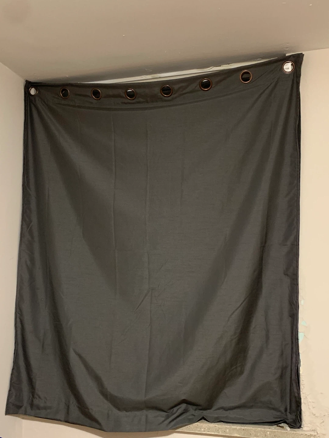 Moving out: 3 pieces Dark Grey Grommet Curtain