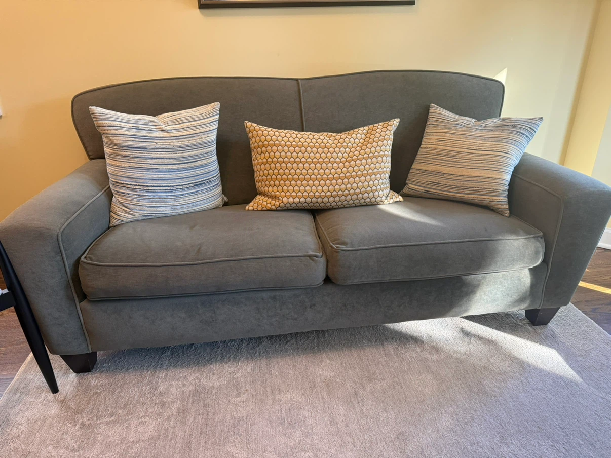XL Upholstered Green Sofa