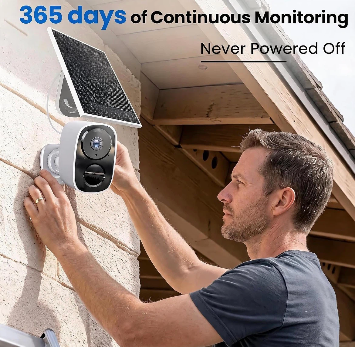 Outdoor Security Camera with Solar Panel - photo 2