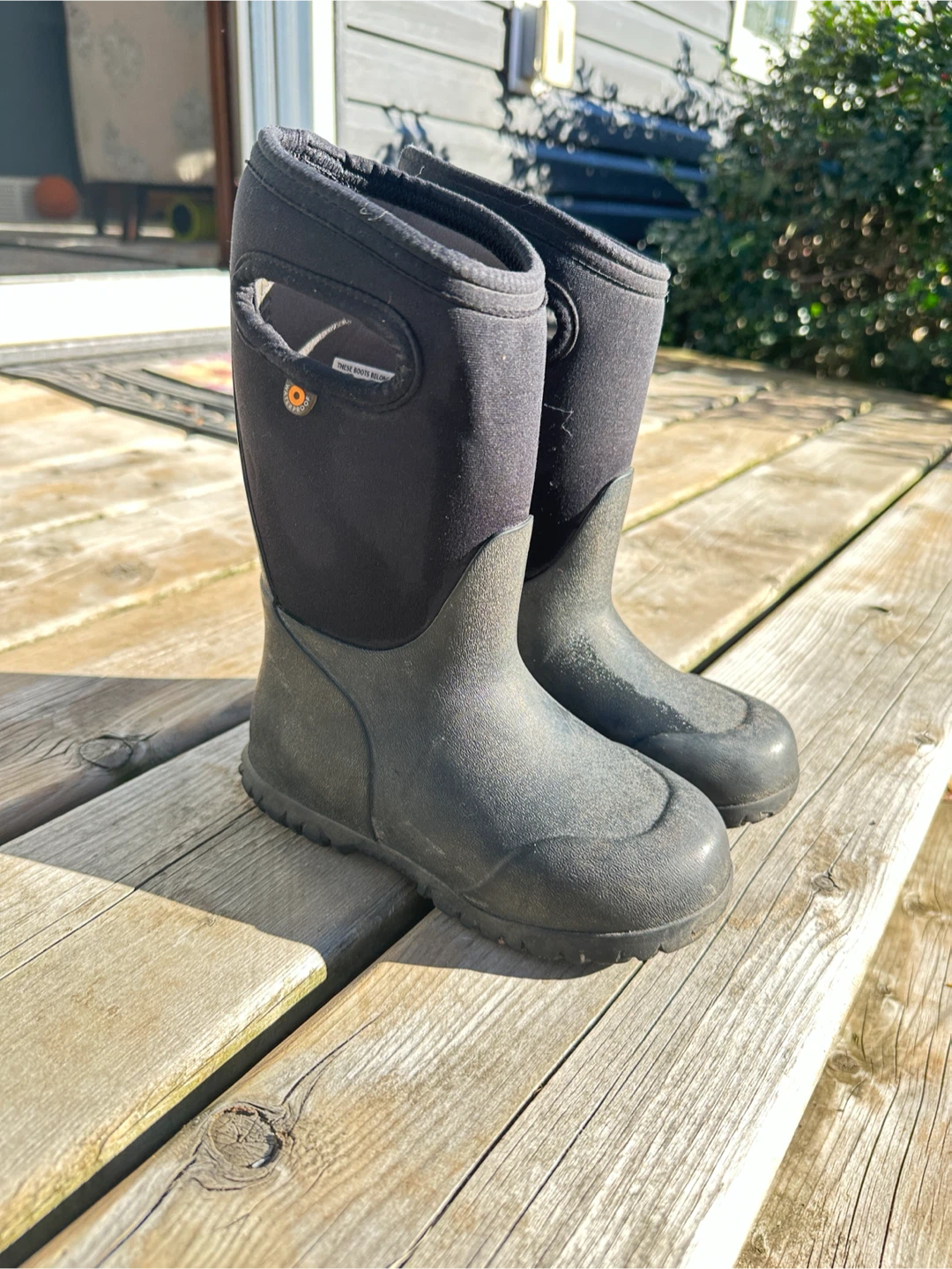 Black Bogs Boots size 11 little kids