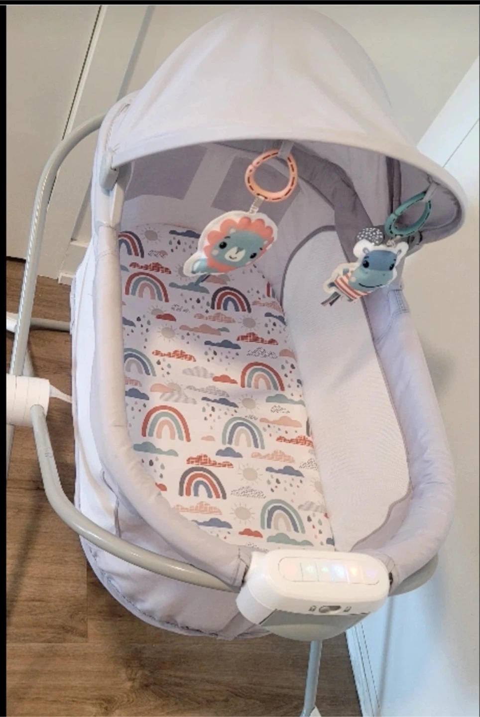 Move out sale: Baby Bassinet with Canopy and Toys
