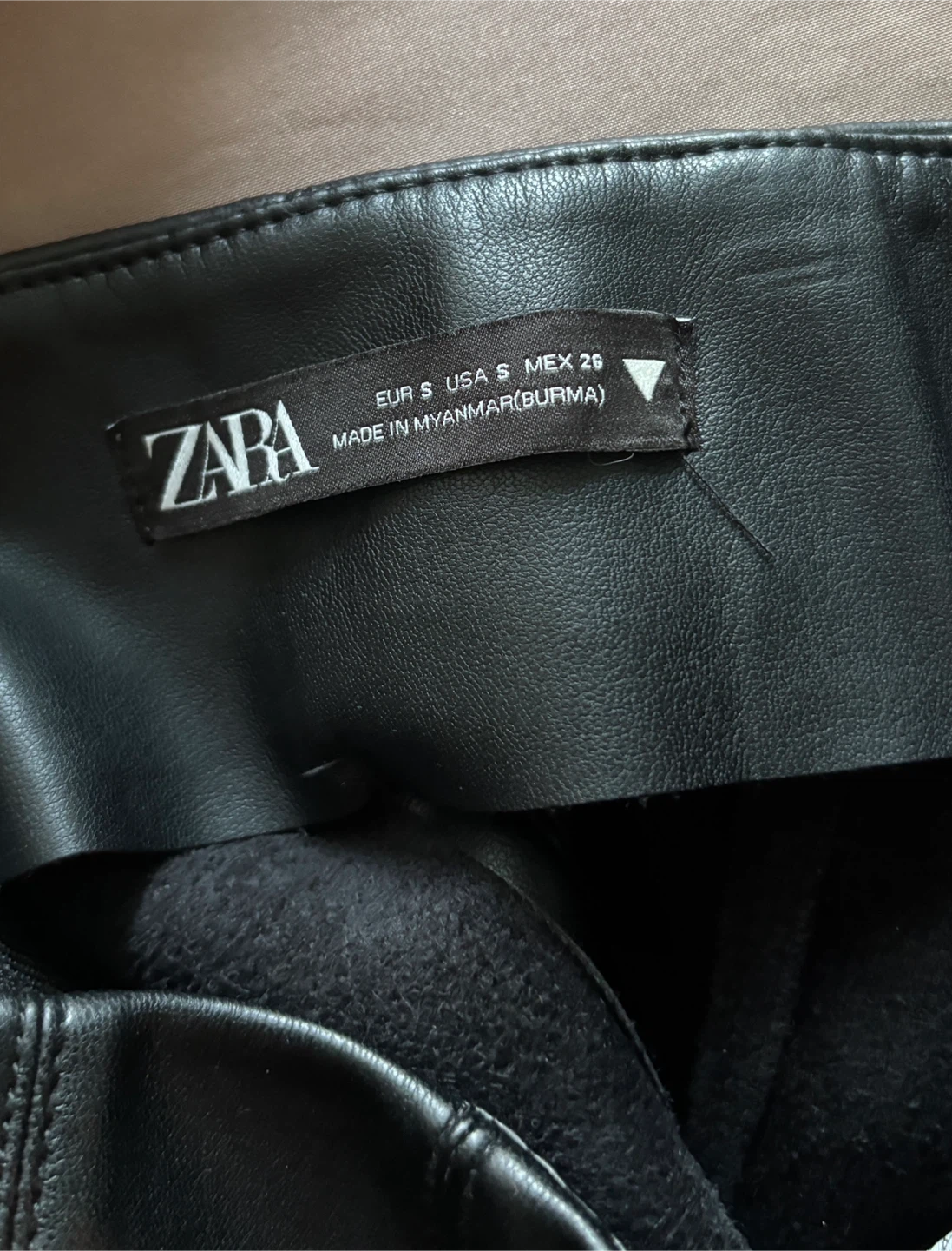 Zara Black Faux Leather Skirt - Size Small - photo 3