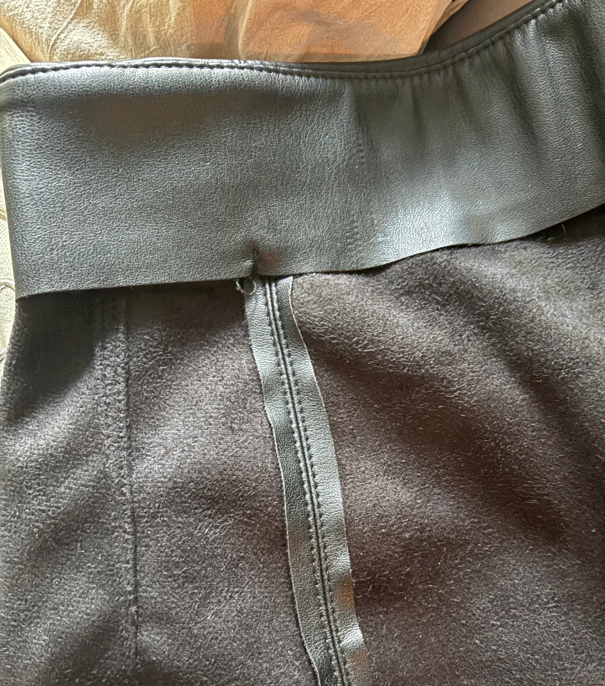 Zara Black Faux Leather Skirt - Size Small - photo 5