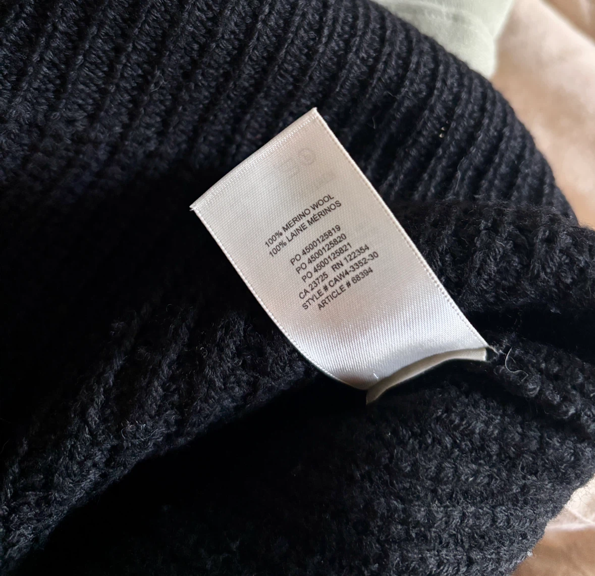 Wilfred Black Merino Wool Cowl Neck Sweater - photo 4