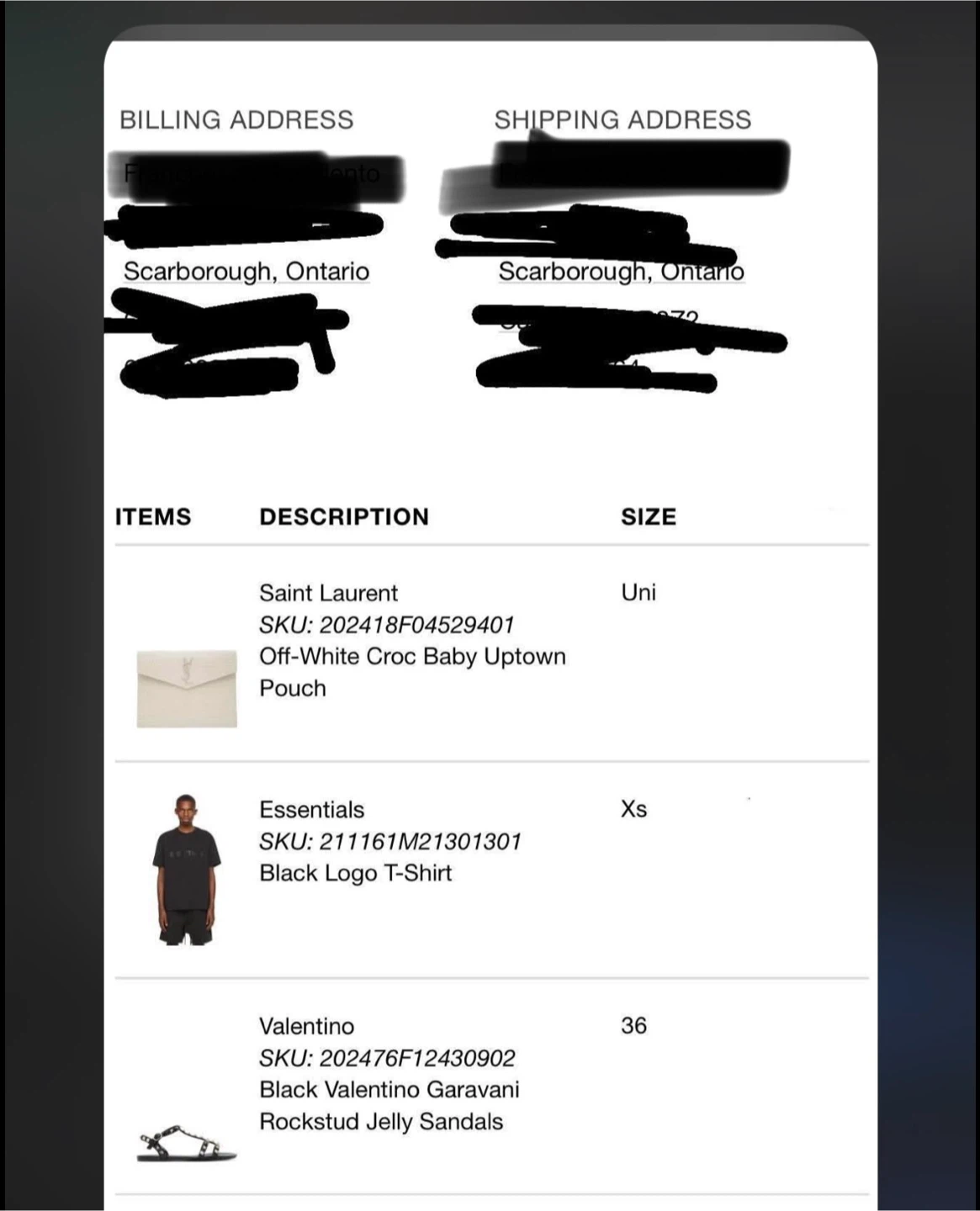 Saint Laurent Off-White Croc Baby Uptown Pouch