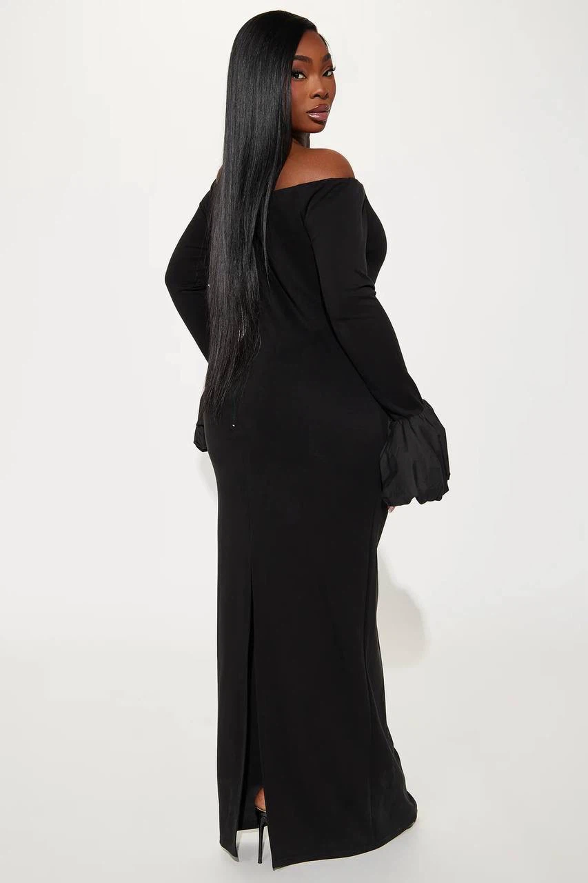 Off-Shoulder Maxi Dress with  Bubble Cuffs , 2XL + gift bra F - photo 5