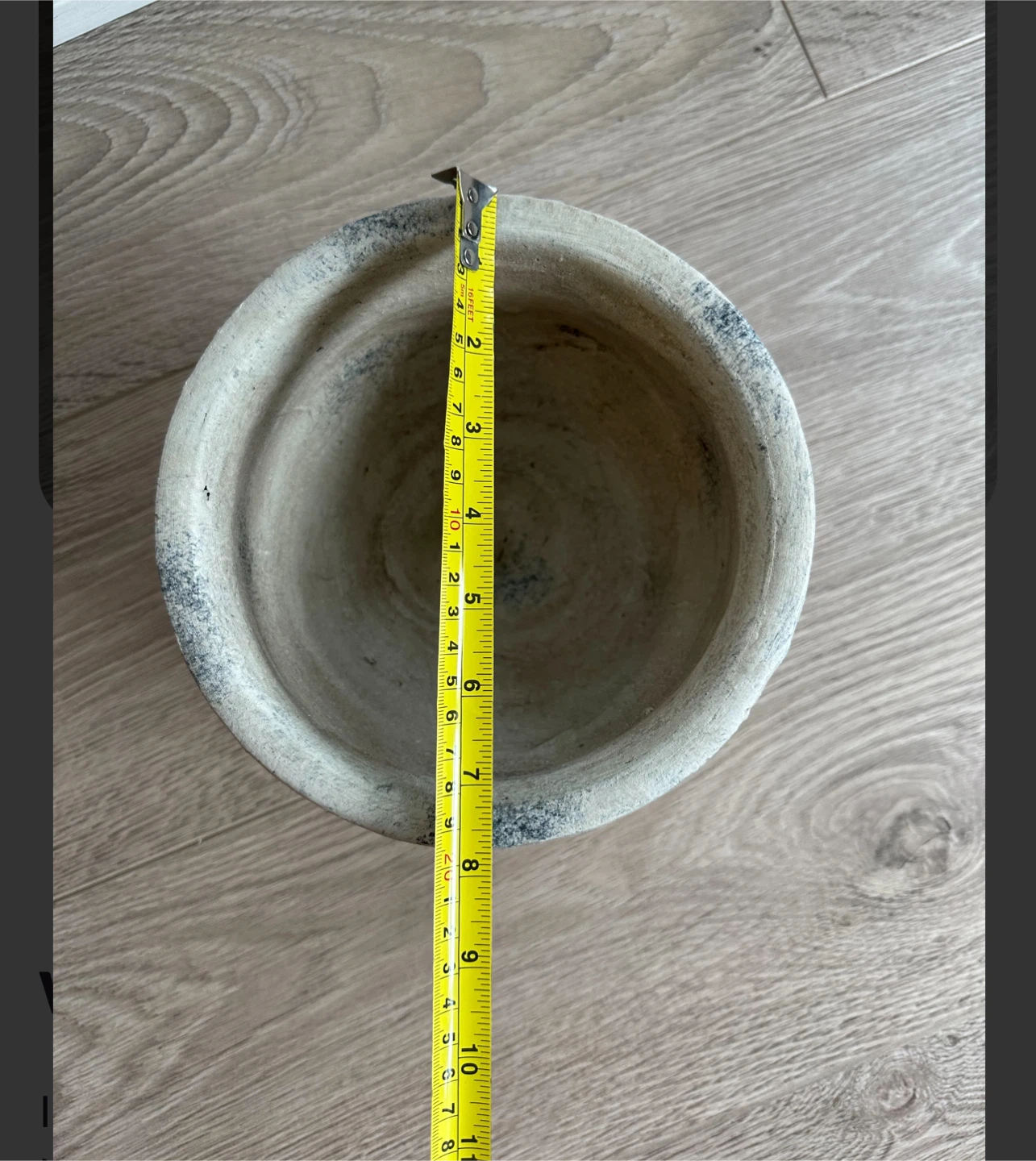 White Ceramic Plant Pot with Crackle Finish - photo 3
