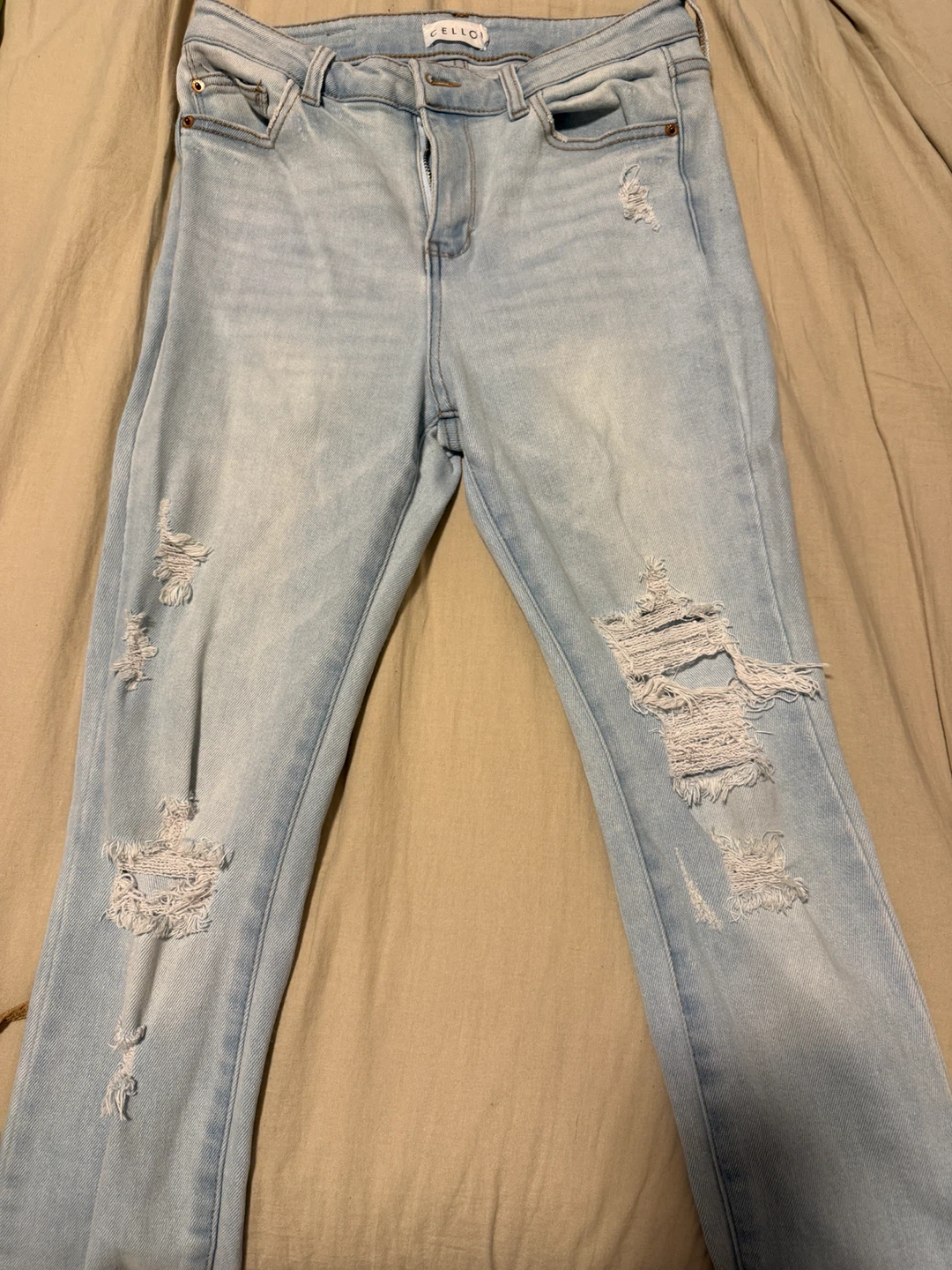 Cello Distressed Light Wash Jeans