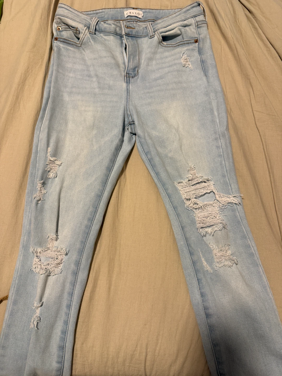 Cello Distressed Light Wash Jeans - photo 2