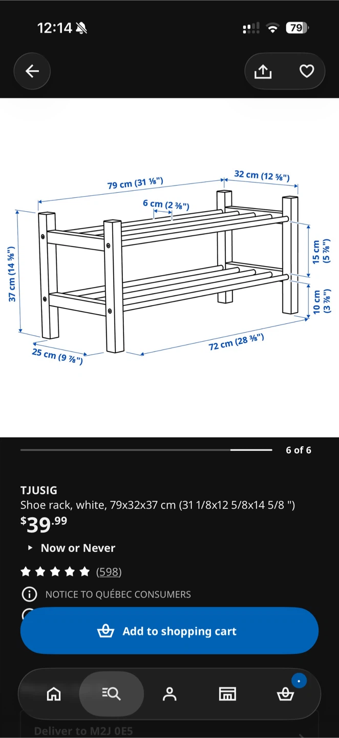 IKEA TJUSIG Shoe Rack