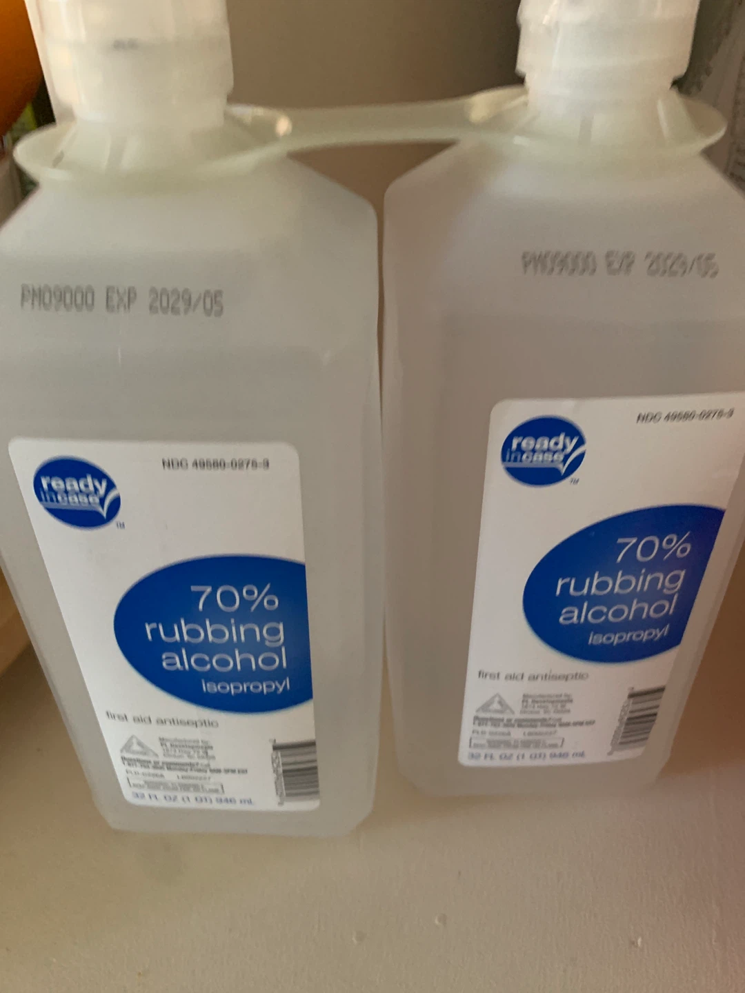 2 Pack Ready In Case 70% Rubbing Alcohol 32oz