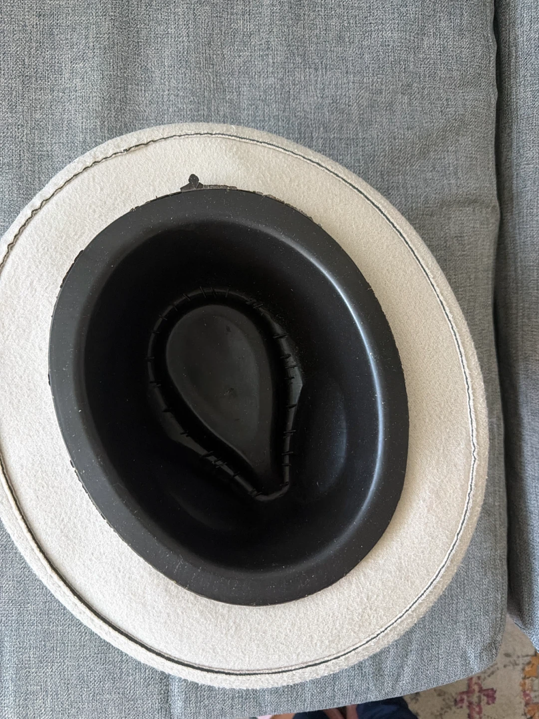 Cream Fedora Hat with Beaded Band - photo 3