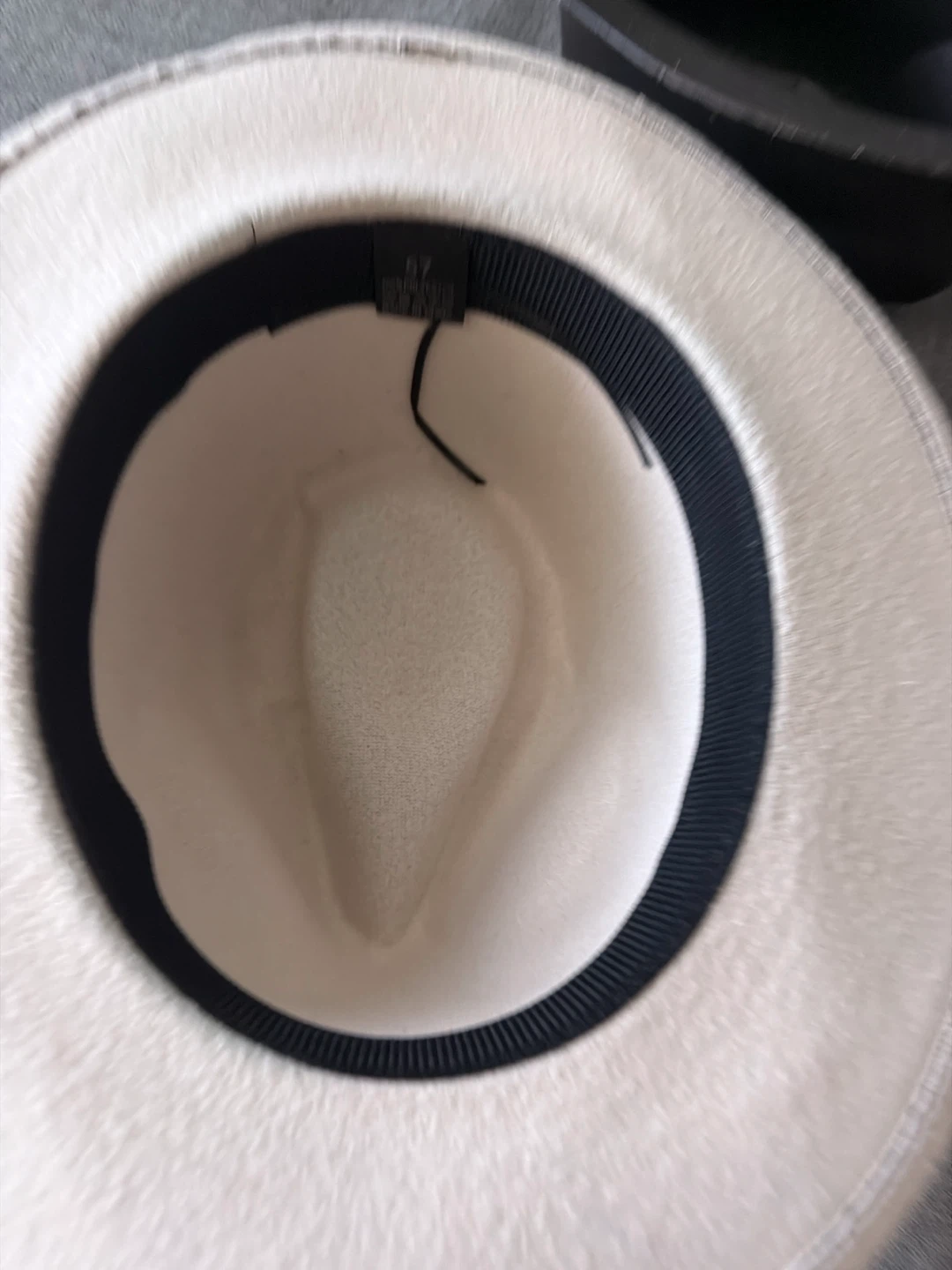 Cream Fedora Hat with Beaded Band - photo 4