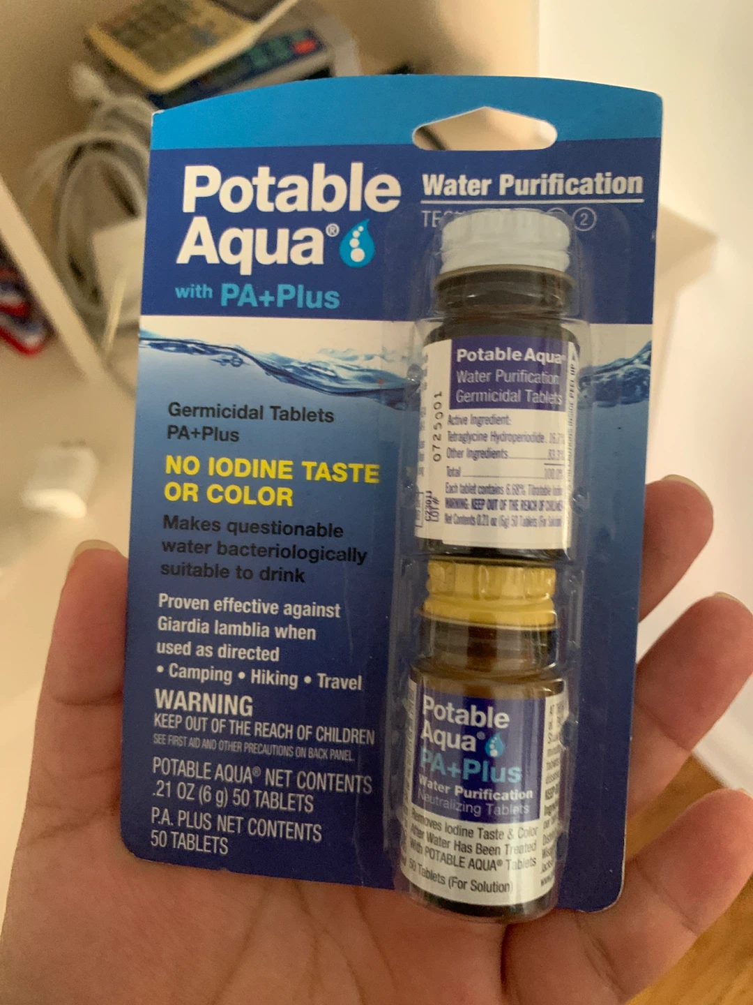 Potable Aqua Water Purification Tablets with PA+Plus