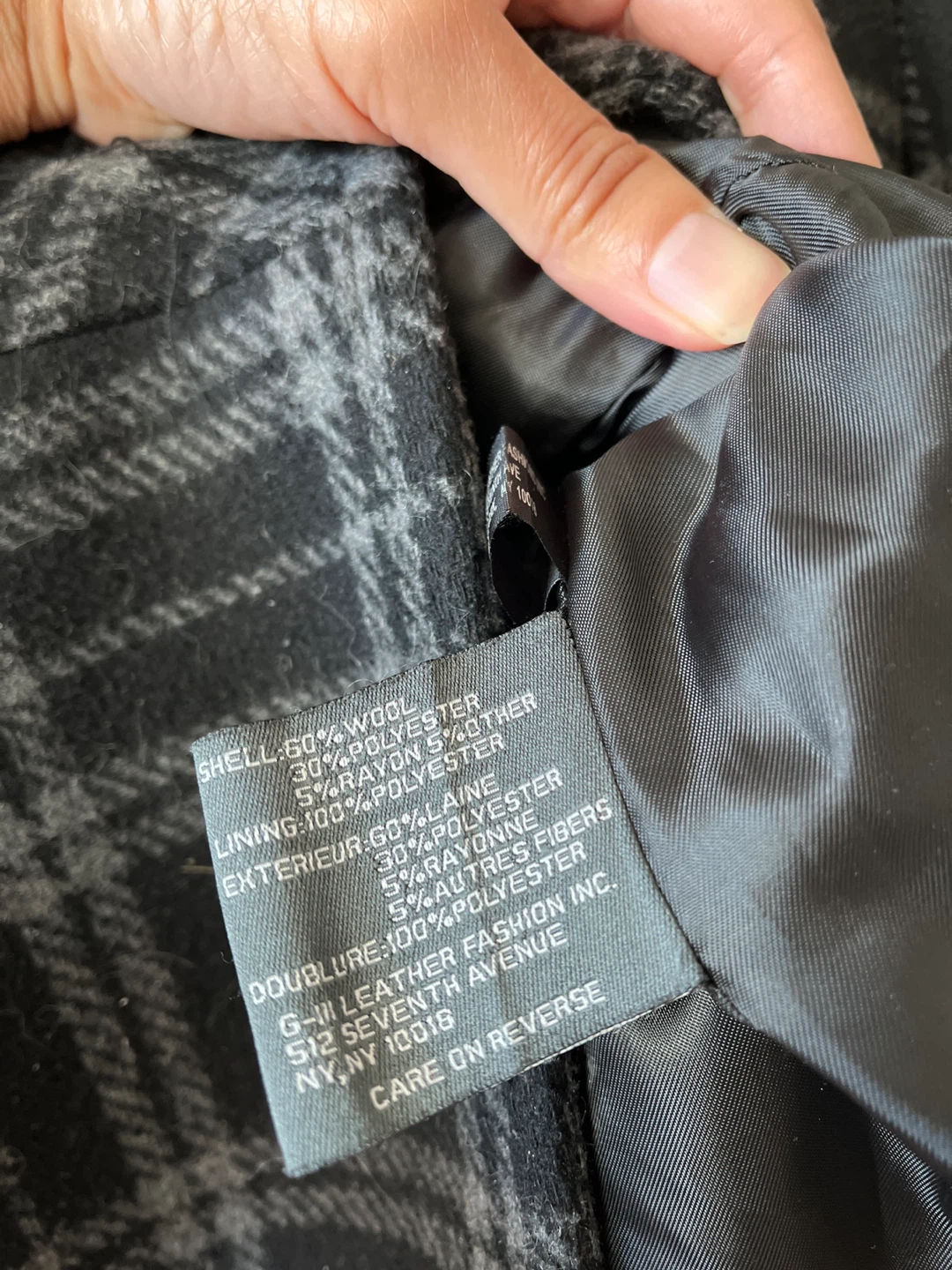 Kenneth Cole Reaction Plaid wool  Coat size 4 - photo 4