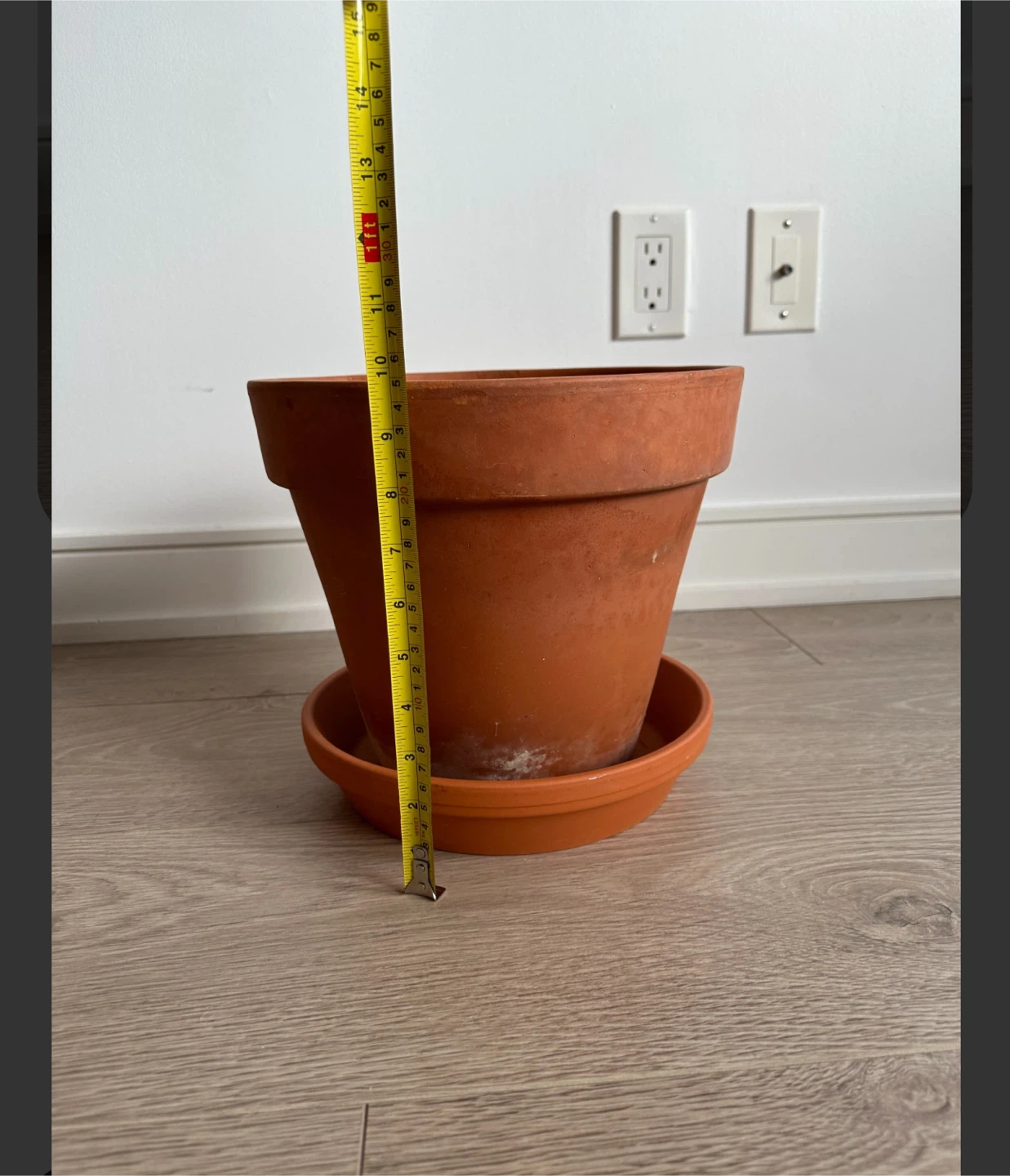 Giant German Terracotta Pot and Saucer - photo 2