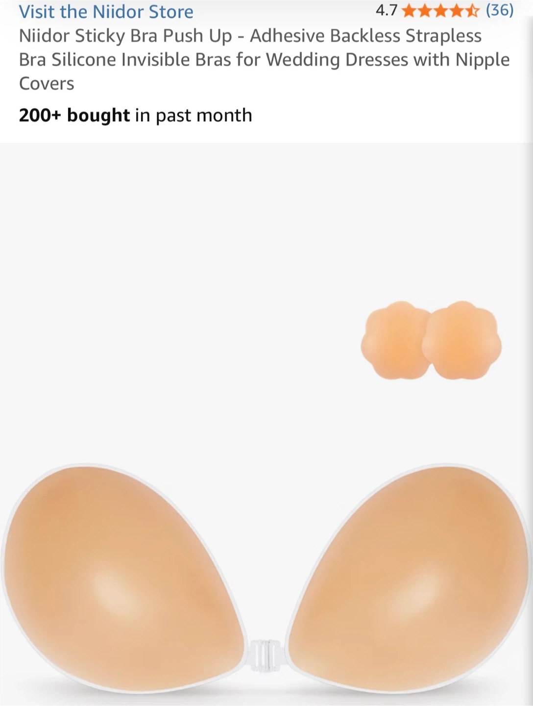 Niidor Liquid Silicone Adhesive Bra