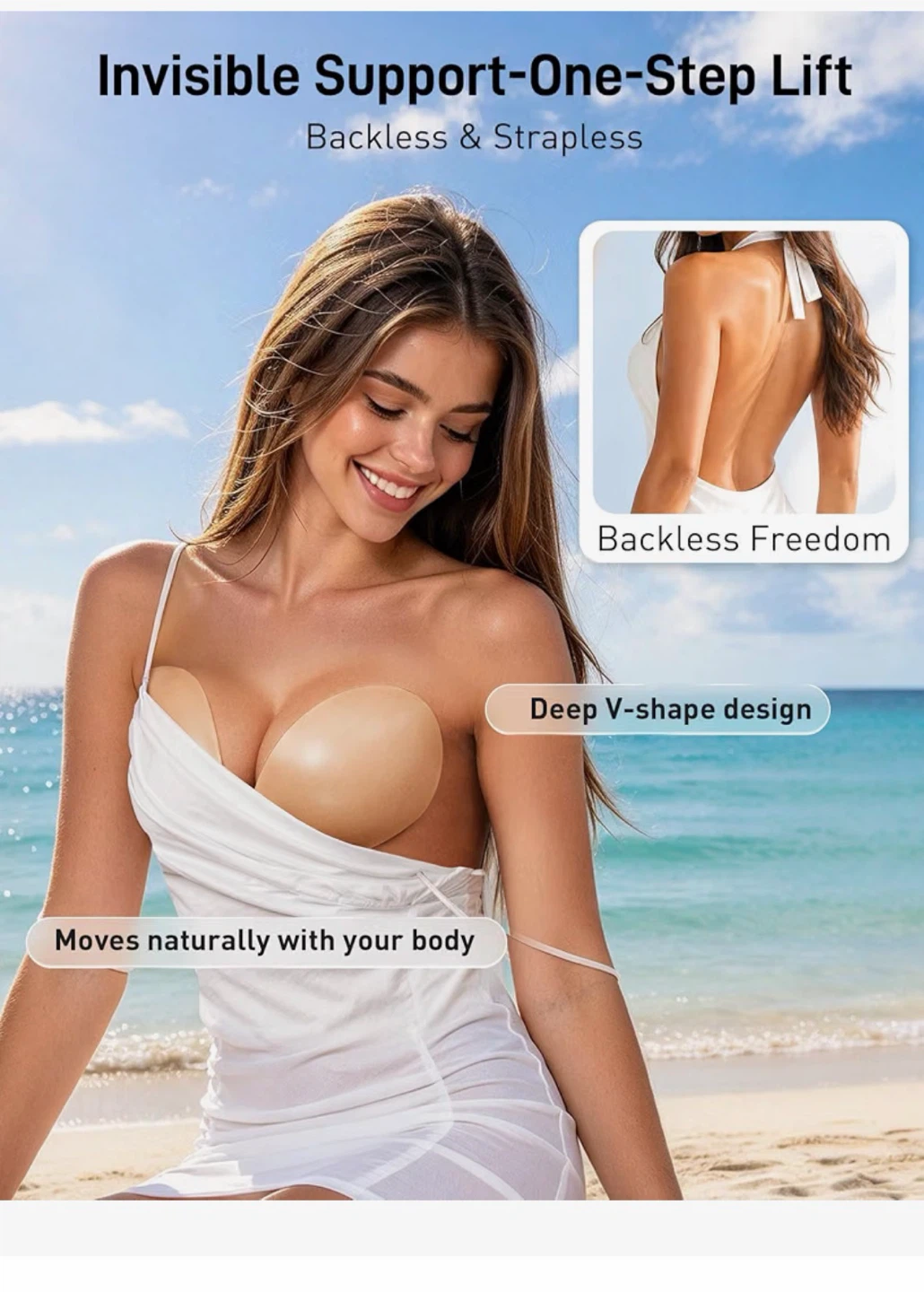 Niidor Liquid Silicone Adhesive Bra - photo 3
